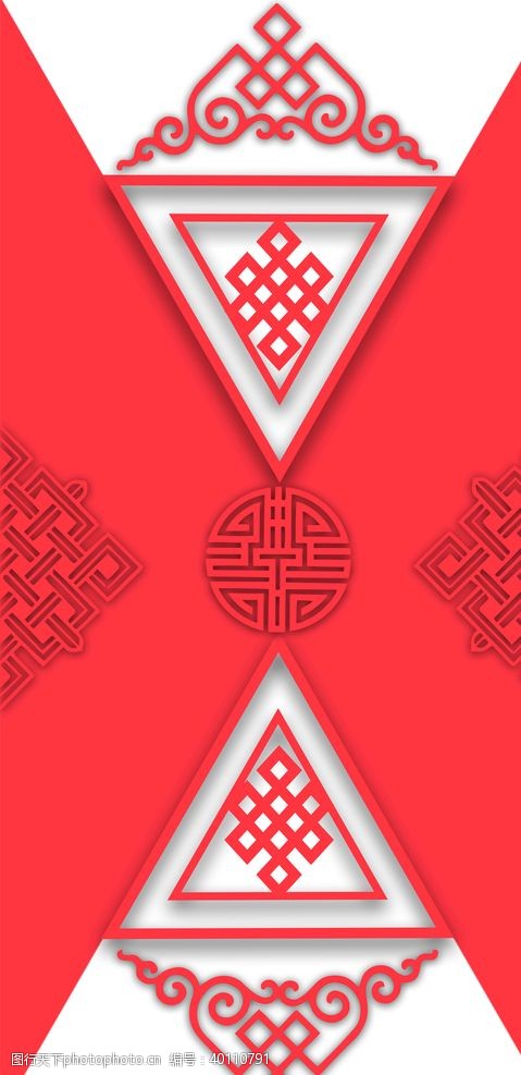 蒙古花纹底纹边框图片
