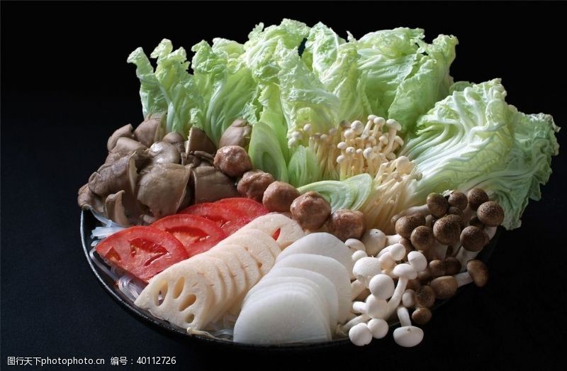 蔬菜火锅菌类配菜图片