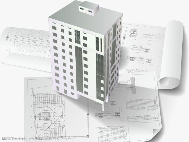 平面素材建筑结构图房屋别墅房子图片