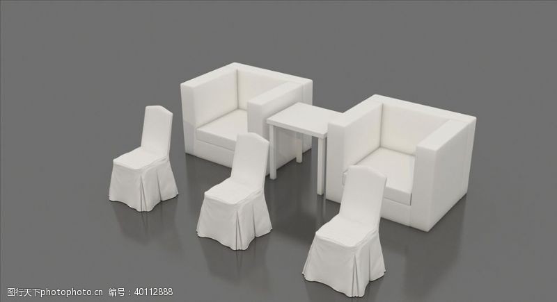 3d模型酒店椅会议沙发图片