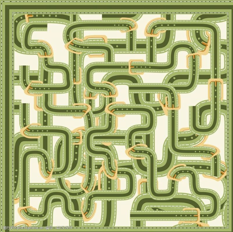 循环花型迷宫方巾图片