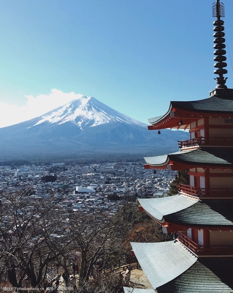 浪漫旅行日本富士山图片