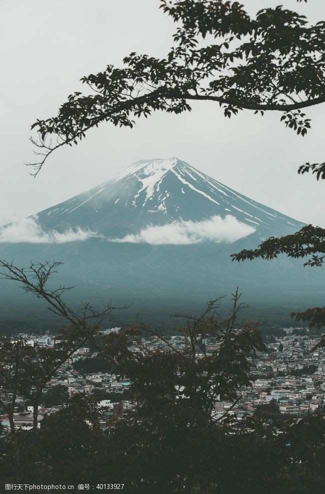 散景日本富士山图片
