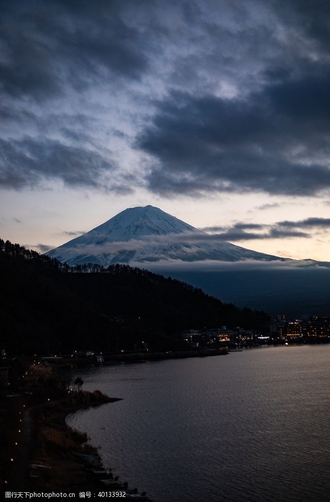 水标签日本富士山图片