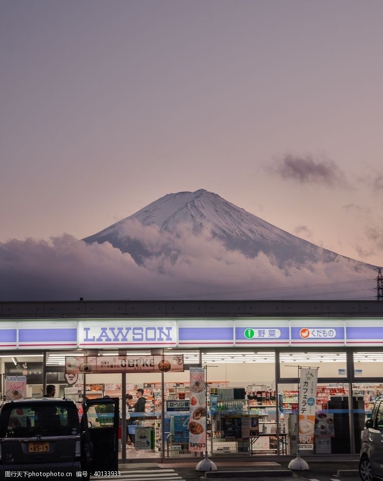 樱花海报日本富士山图片