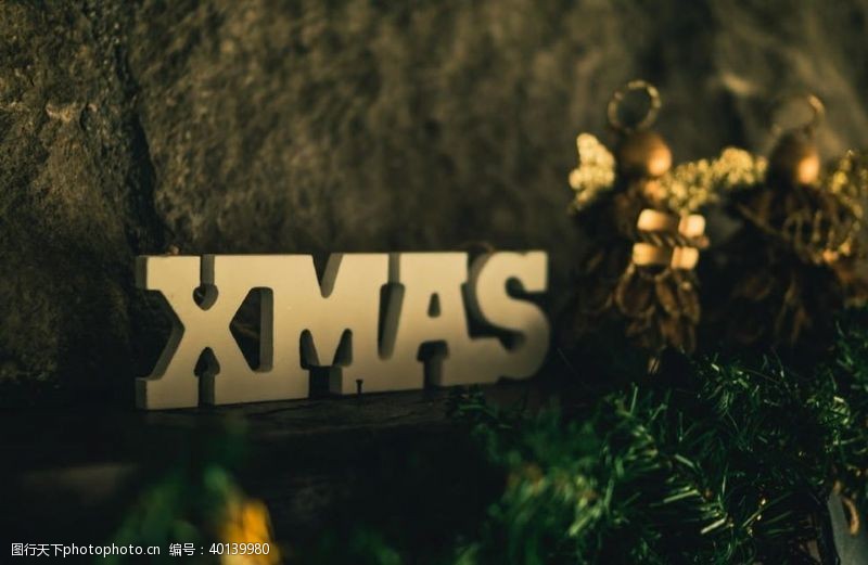 文艺背景圣诞树图片