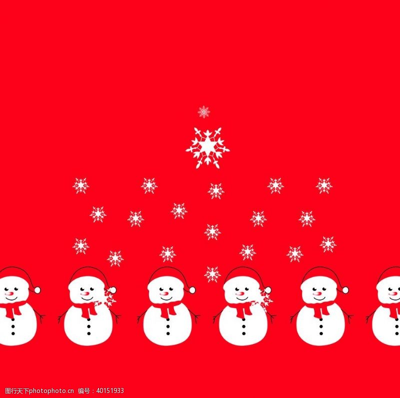 雪花底纹圣诞雪人图片