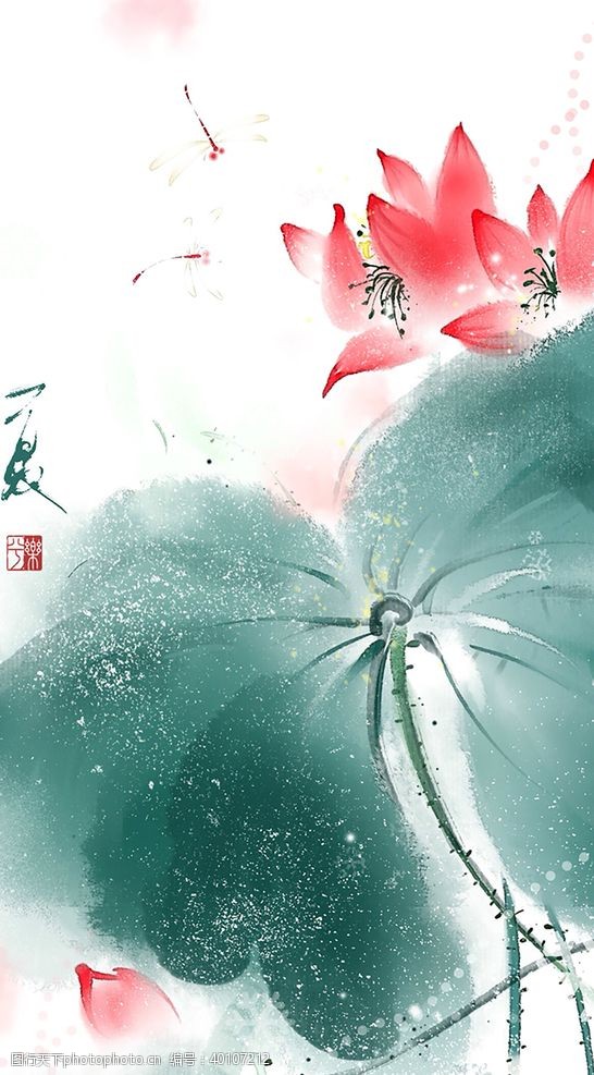 古中国风大气插画场景图片