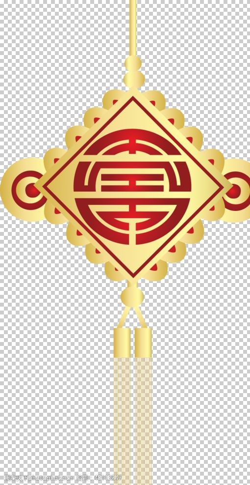中式灯笼中国结素材图片