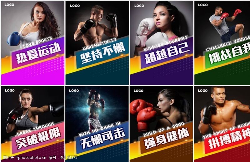拳击展板自由搏击拳击套图组图海报写真图片