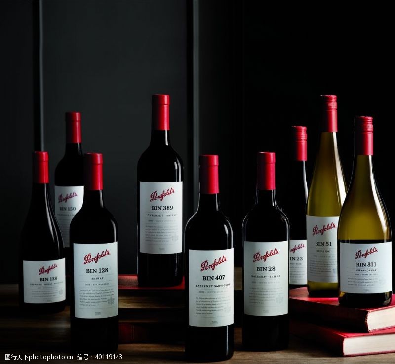 美食系列奔富干红葡萄酒图片