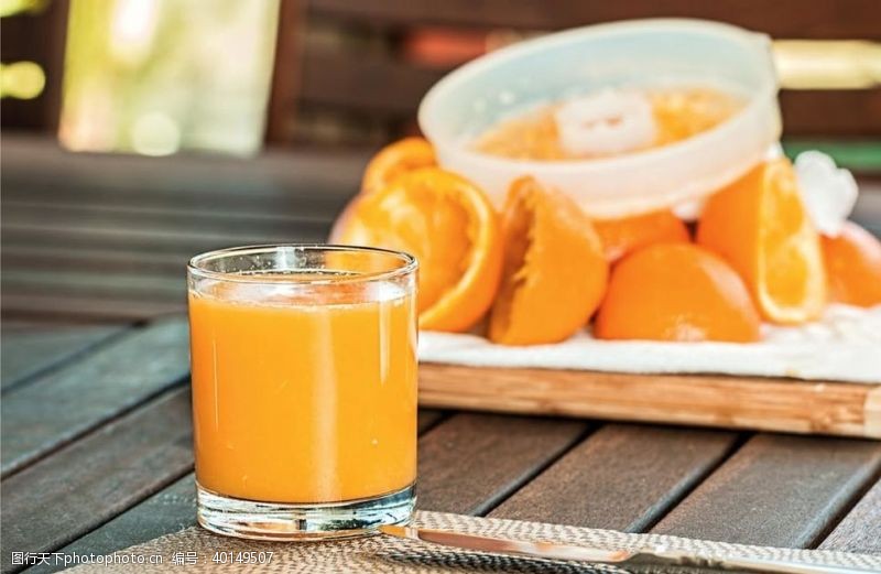 水果背景素材橙汁图片