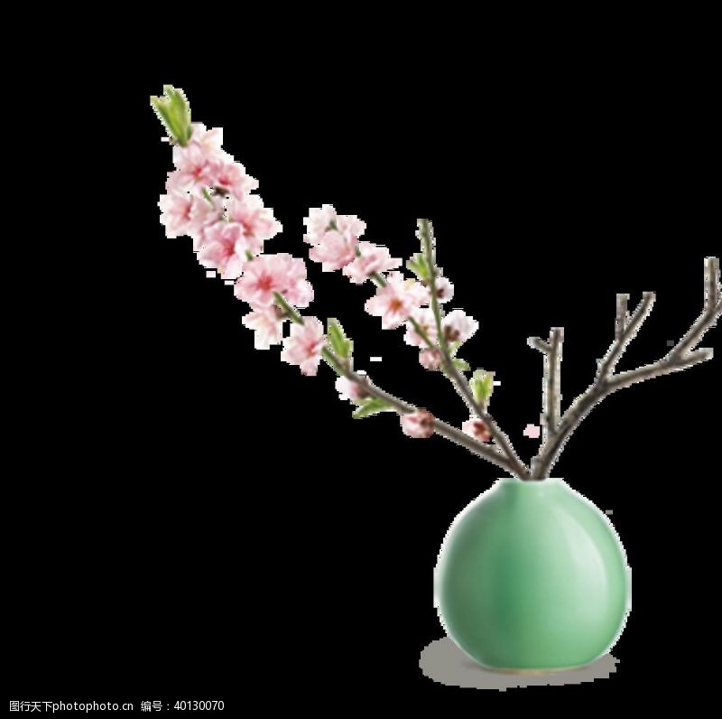 室内装饰品春天花朵植物桃花图片