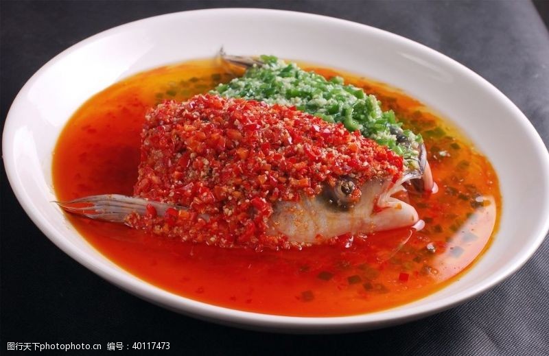 辣椒剁椒鱼头图片