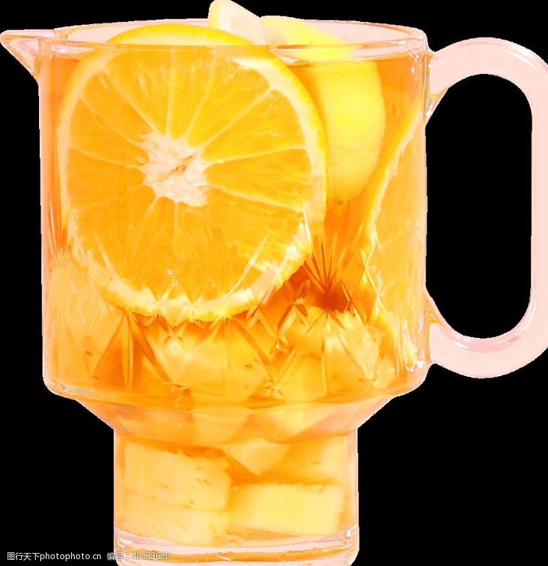 水果茶饮品凤梨香茅柠檬图片