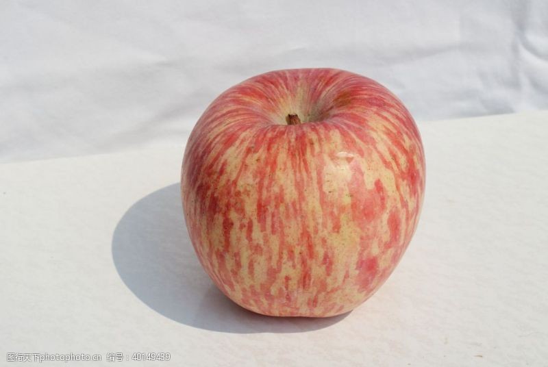 苹果高清红富士特写摄影图片