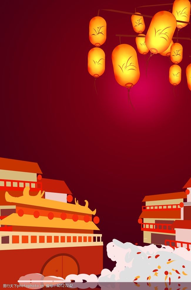 春节联欢舞台红色喜庆背景图片