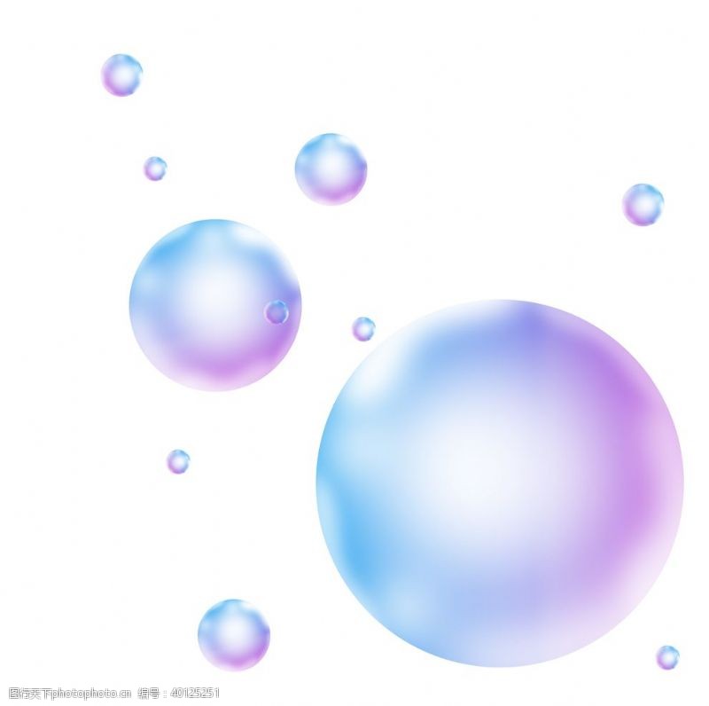 气球装饰渐变色气泡元素图片