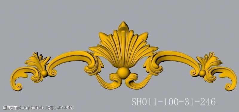 室内装饰品建筑装饰浮雕花SH001DWG图片