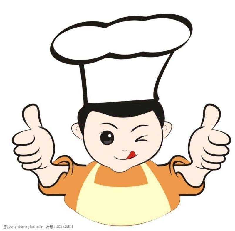 卡通小人物卡通厨师图片