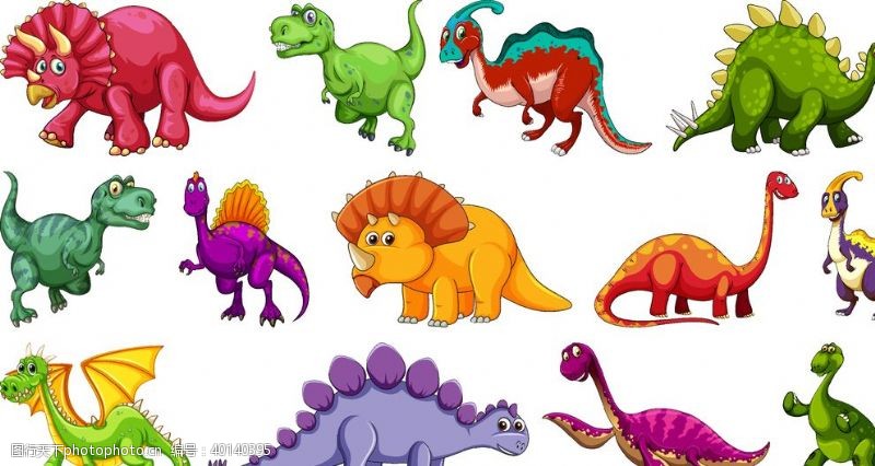侏罗纪卡通恐龙图片