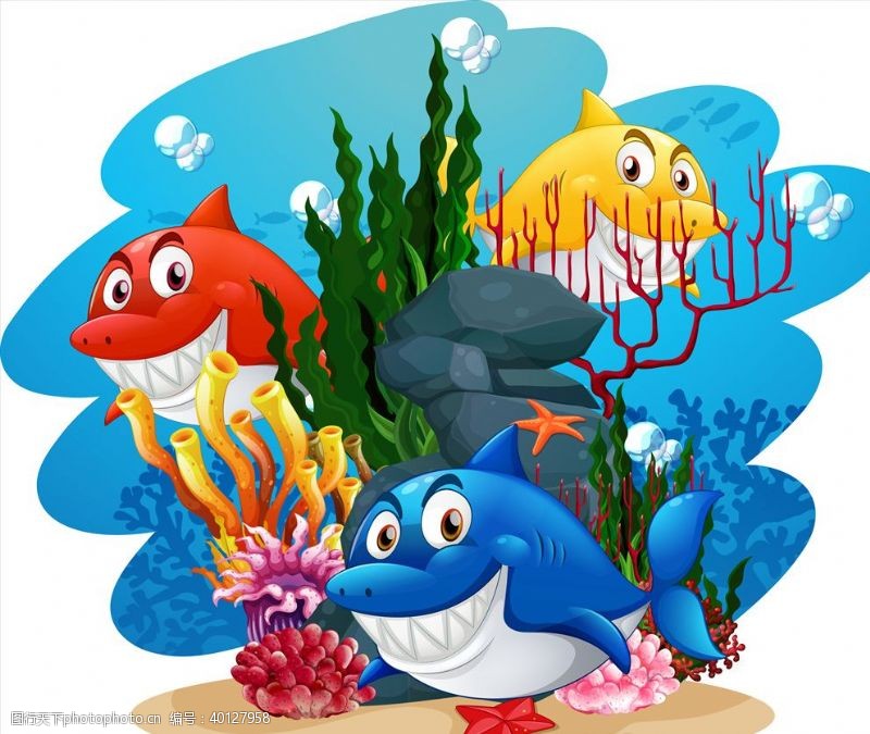 深水鱼卡通鱼图片
