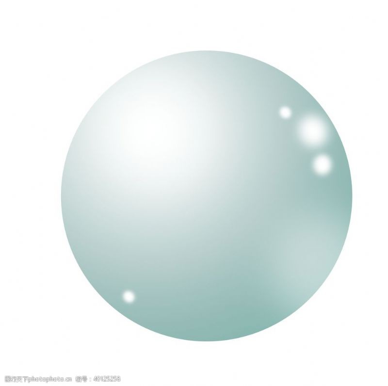 透明元素绿色气泡素材图片