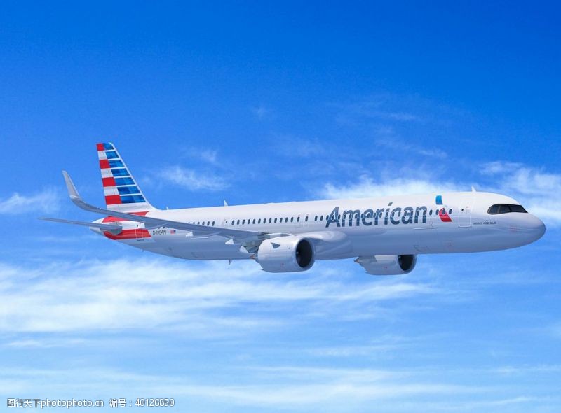 超高清大图美国空客A321XLR飞机图片