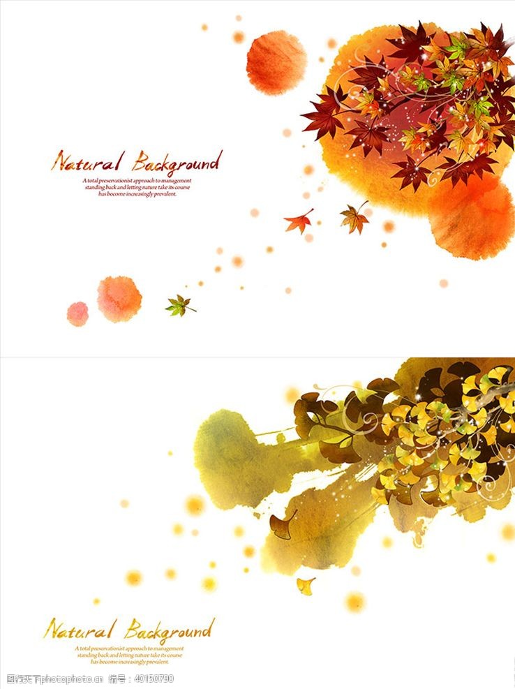 水彩花卉PSD分层抽象创意花纹素材图片