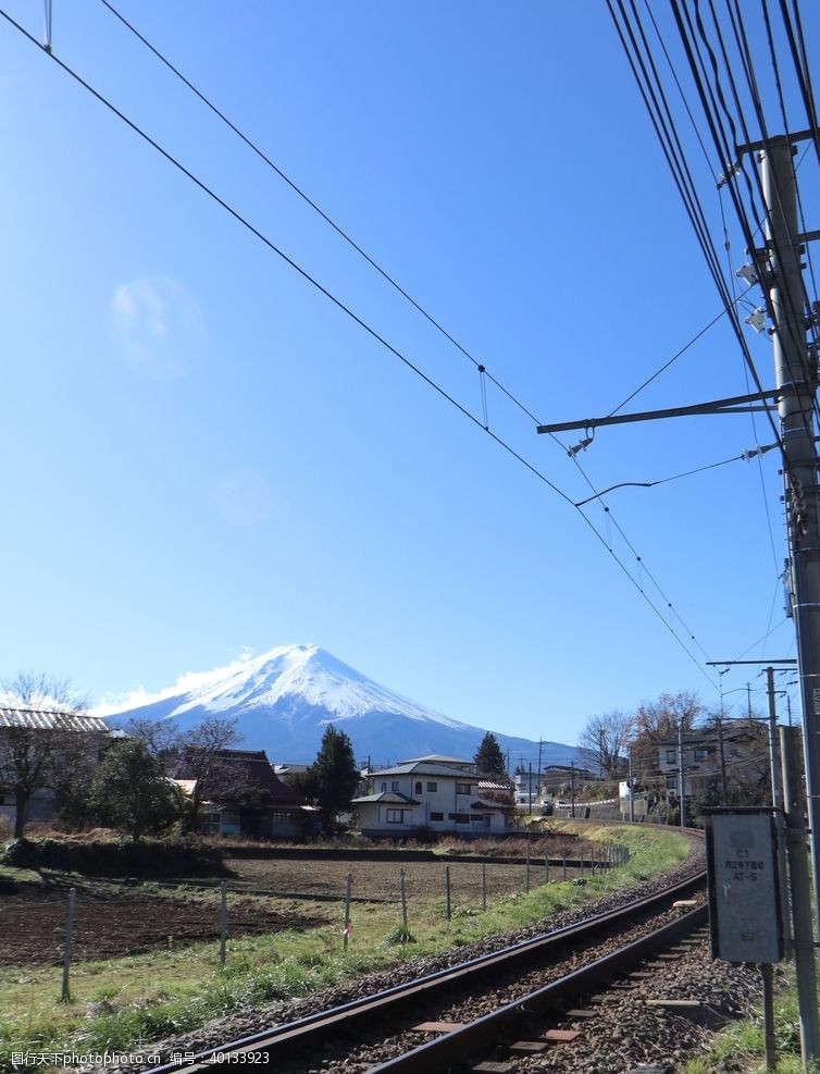 樱花海报日本富士山图片