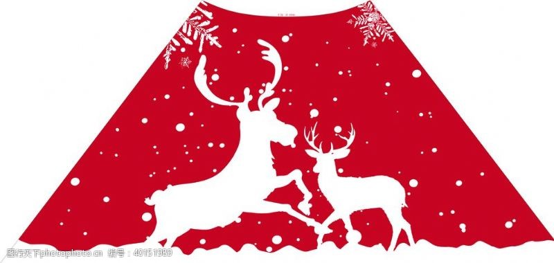 欧式花纹背景圣诞鹿图片
