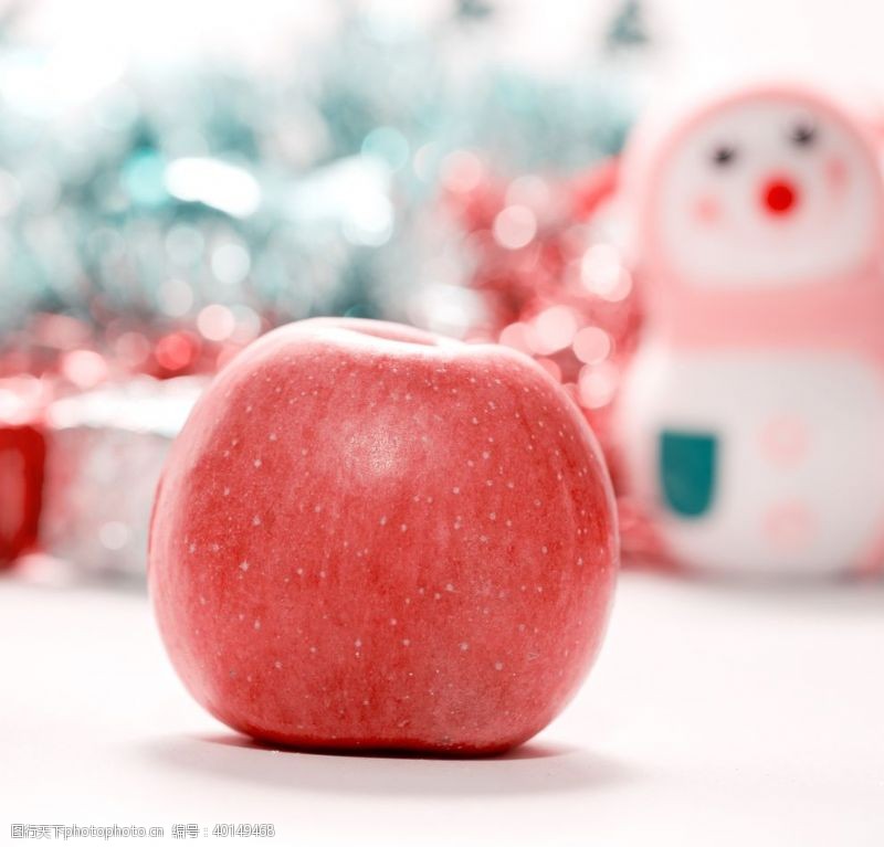 水果特写圣诞苹果摄影图片