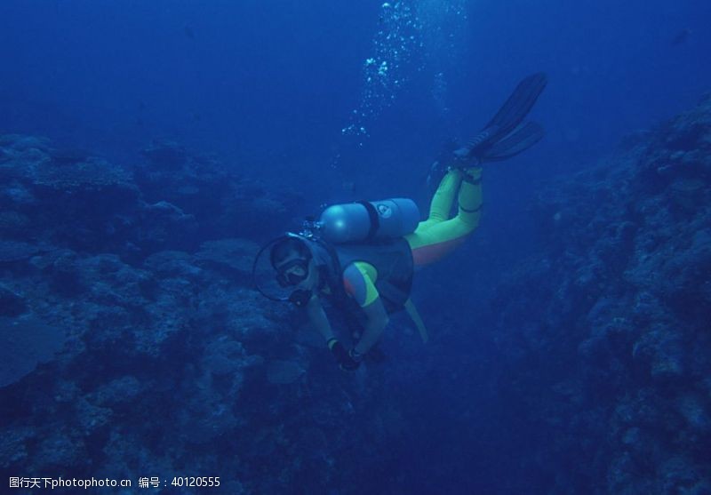 竞技体育深海潜水图片