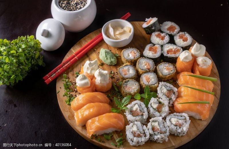韩国美食摄影寿司海报图片