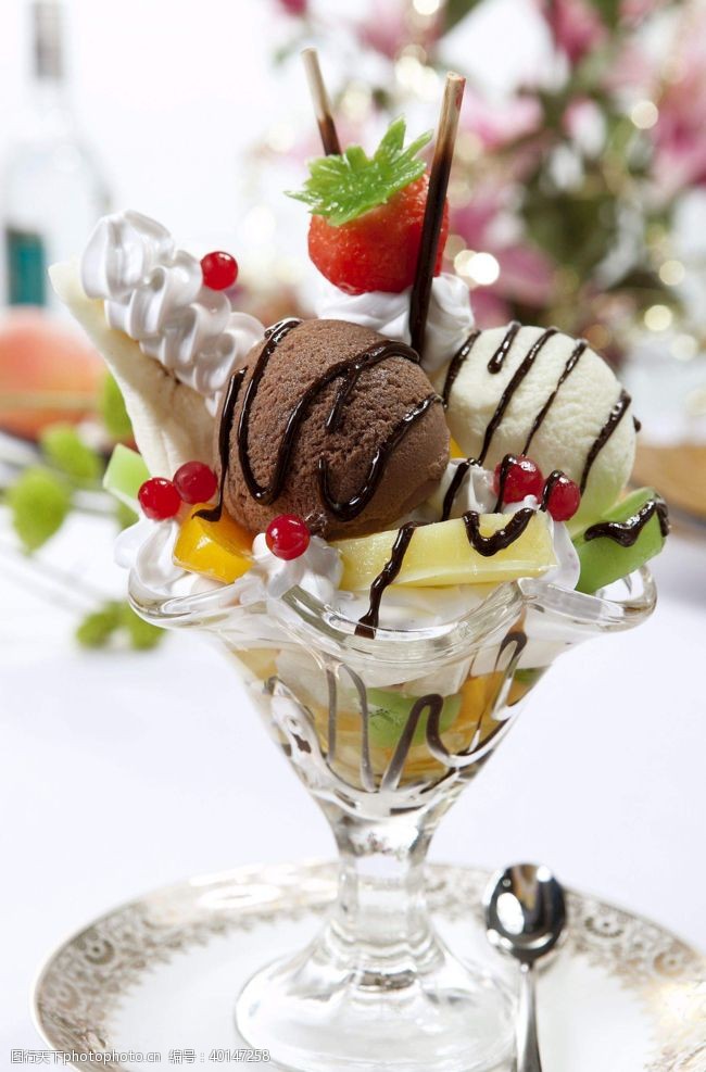 雪糕水果冰淇淋图片
