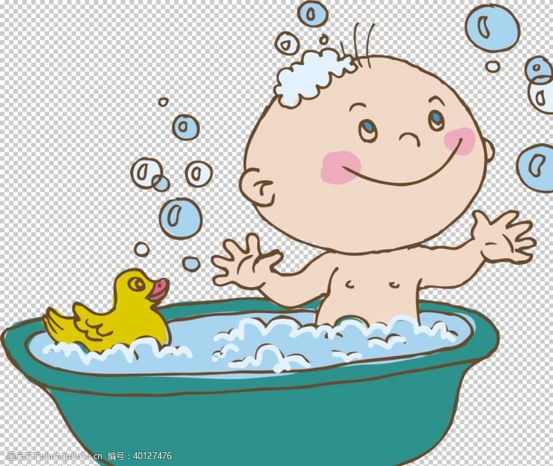 淋浴小宝宝图片