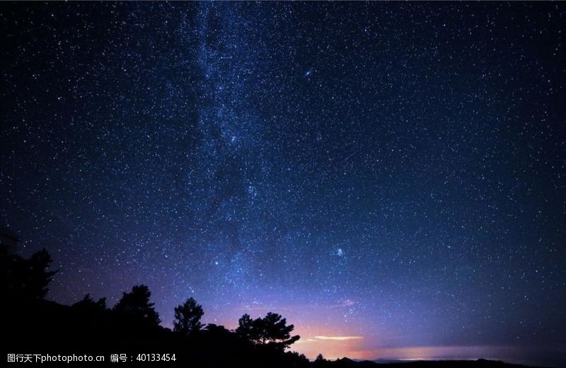 圣诞节风景星星图片