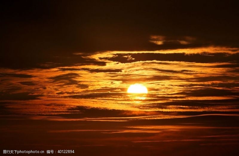 海岸线夕阳图片