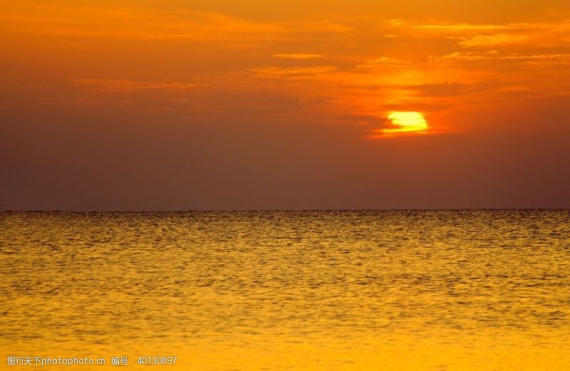 河山夕阳图片