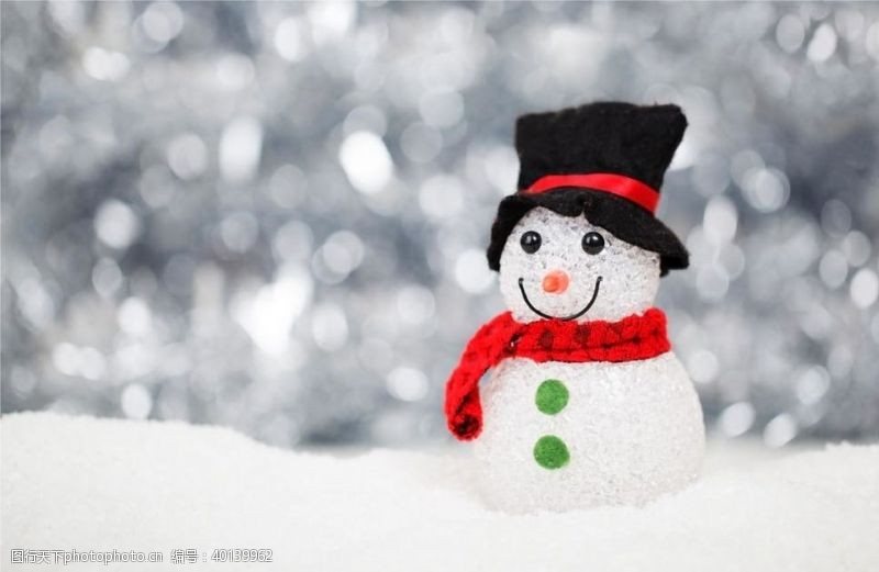 节日庆祝雪人图片