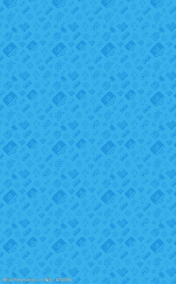 清新花纹音乐电脑元素天蓝色背景图片