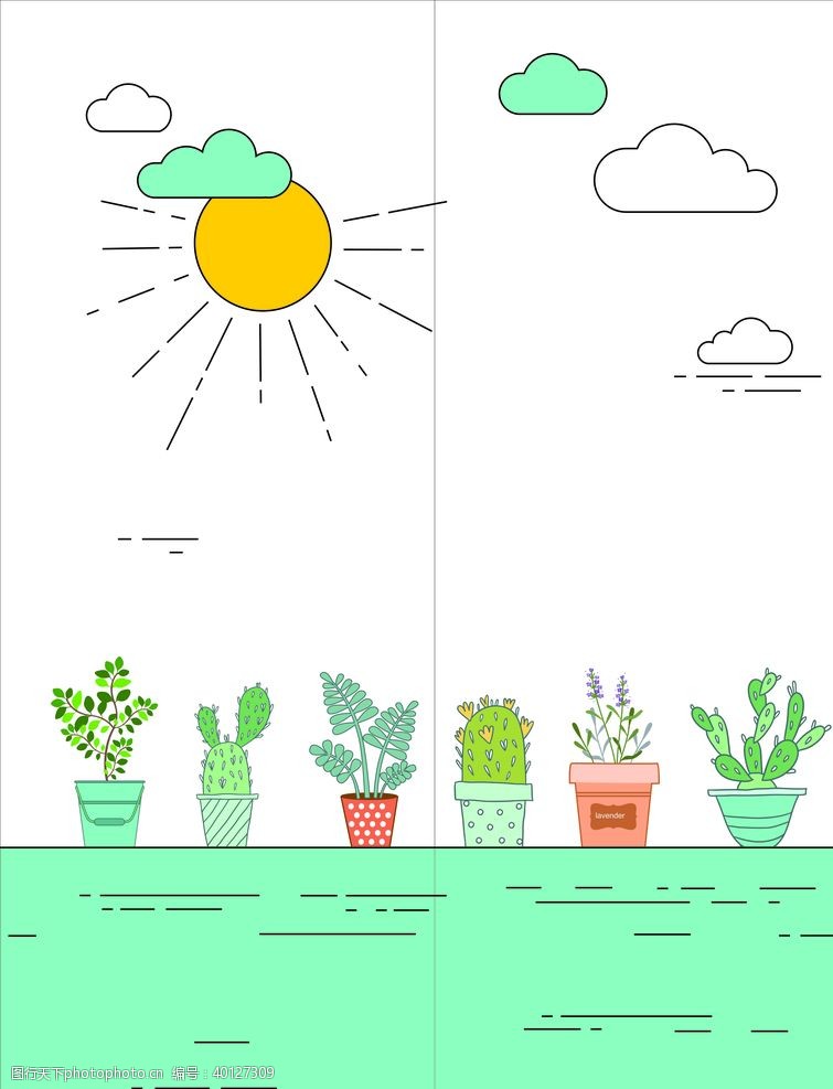 绿色展架植物画面图片