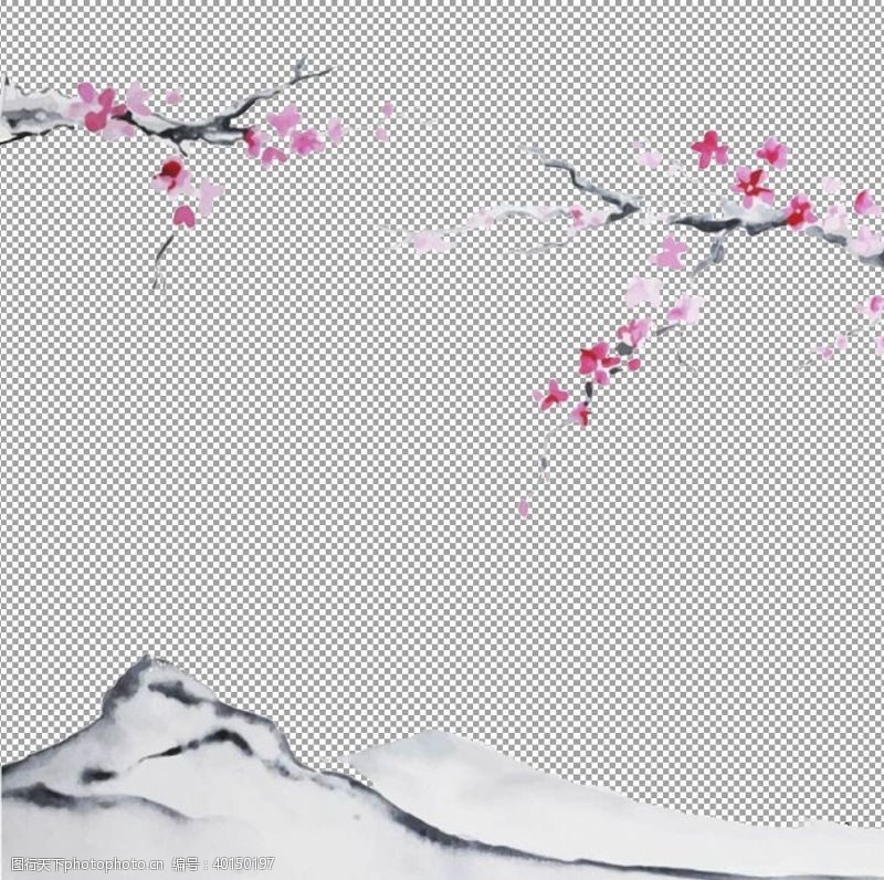 古典水墨背景中国画图片