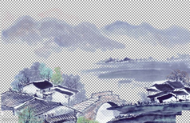 古典水墨背景中国画图片
