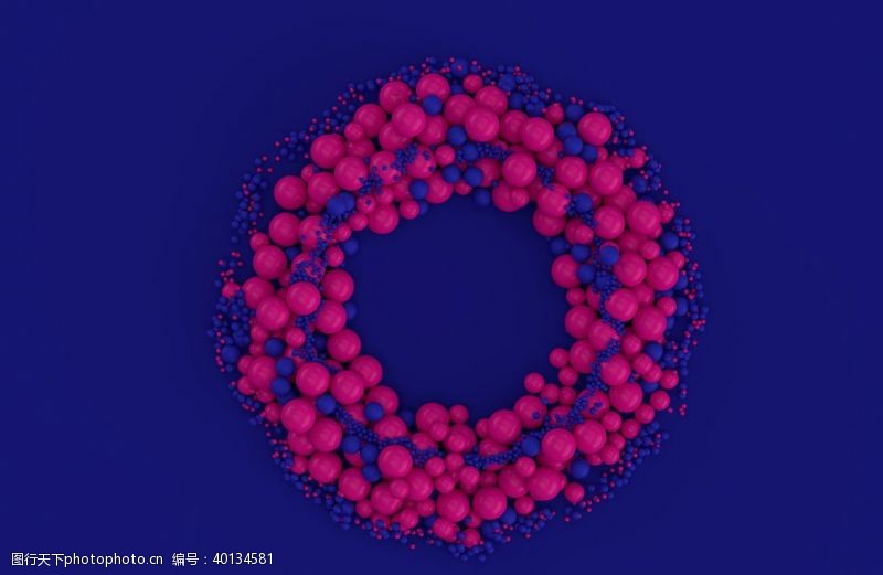 红球3D抽象结构图片