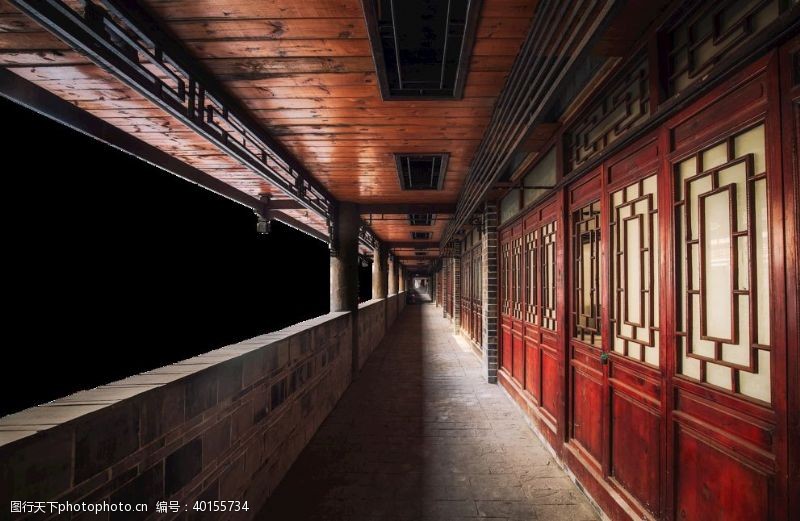 中国古图案安乐府晴明自抠古风素材古建图片