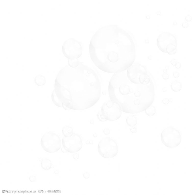 透明元素白色气泡元素图片