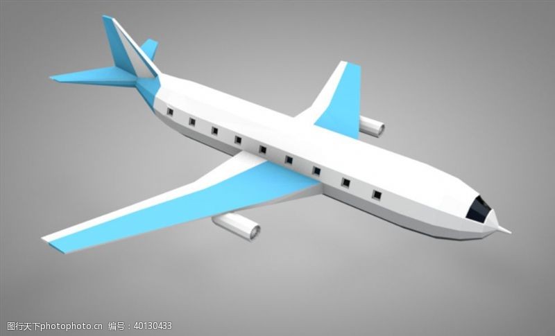 飞机模型C4D模型飞机客机图片