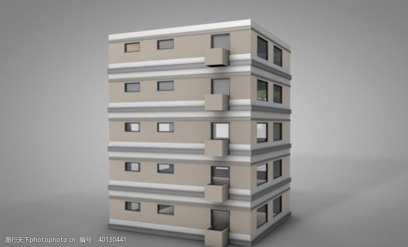 建模渲染C4D模型楼房建筑大楼大夏图片