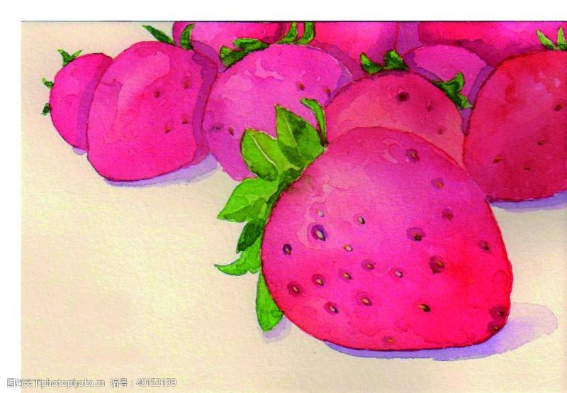 漫画水果草莓吃货图片